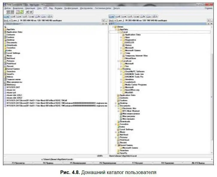 Рассмотрим назначение служебных папок и их содержимое AppData содержит - фото 75