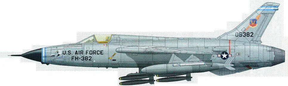 F105D серб05382 1го лейтенанта Даймонда из состава 354й эскадрильи - фото 114