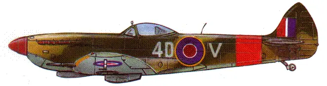 Спитфайр Мк XVI капитана Дэнсби декабрь 1944 г Спитфайра Мк XII - фото 194