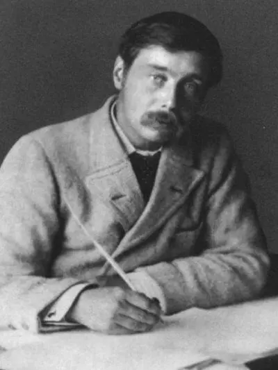 Писатель в 1895 году На этом рисунке Уэллс с обычным для него юмором изобразил - фото 8