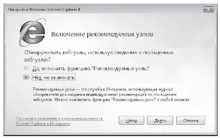 В последнем диалоге предлагается выбрать стандартные настройки обозревателя - фото 295