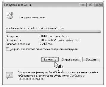 Диалог загрузки файла закроется и начнется установка программы В появившемся - фото 392