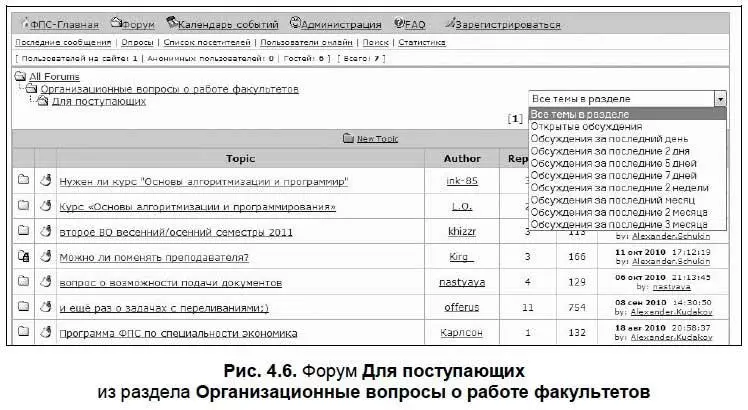 Далее указывается количество сообщений и количество просмотров Почитайте о чем - фото 85