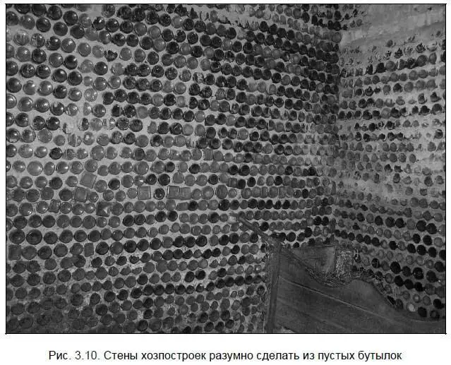 Все бутылки скреплены с помощью специального раствора смеси цемента с песком - фото 41