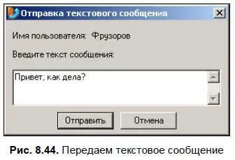 После этого на экране удаленного компьютера появится подобное диалоговое окно - фото 263