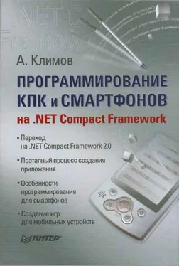 Александр Климов Программирование КПК и смартфонов на .NET Compact Framework обложка книги