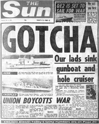 19 The front page of The Sun 4 May 1982 Have nonstandard spellings ever - фото 109