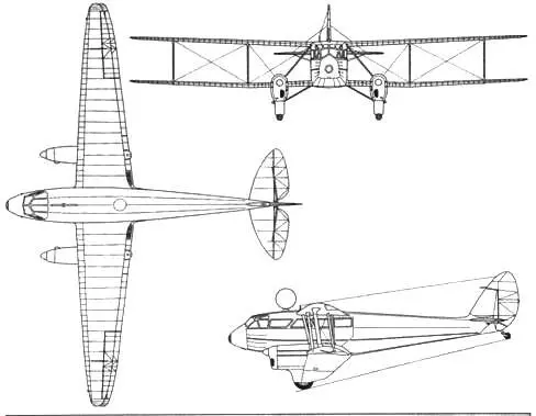 De Havilland DH89B Серийно строились DH89M для экспорта с измененным - фото 28