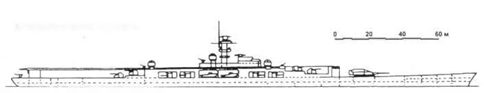 Авианосец проекта AIV 1940 г Корпус корабля имевший длину по кильватерной - фото 17