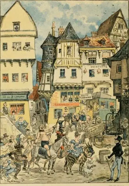 lentrée en ville Le premier regard de Dumollet fut pour chercher Coqueluchon - фото 87