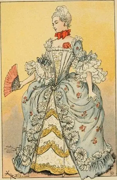 TOILETTE DE COUR LOUIS XV larmes enlèveront le rouge et les mouches de vos - фото 75