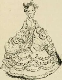 Toilette de Cour cerise et des dessins exécutés avec les cheveux de ses - фото 86