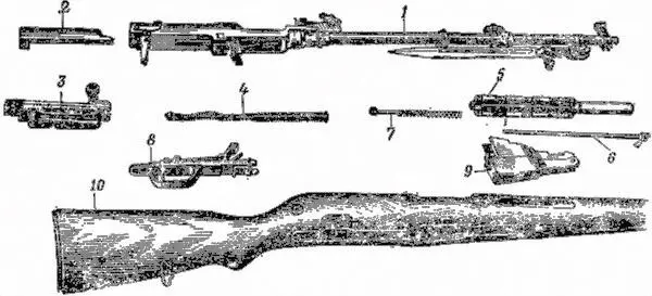 Рис 2Основные части и механизмы самозарядного карабина 1 ствол со - фото 2