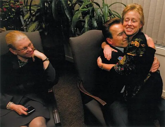 Susan Kennedy and I hug in relief after winning a hardfought budget victory - фото 181