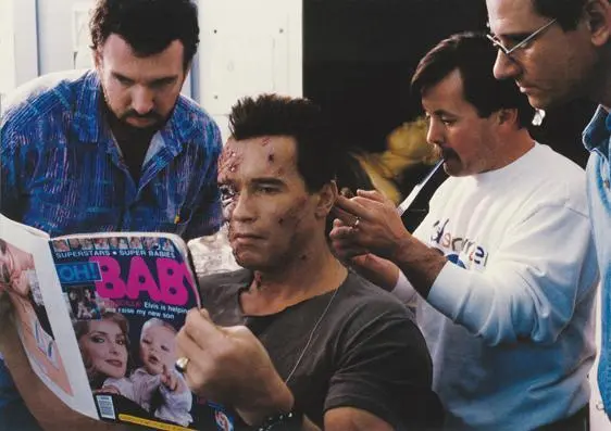 In the makeup trailer on the set of Terminator 2 Im boning up on real - фото 78