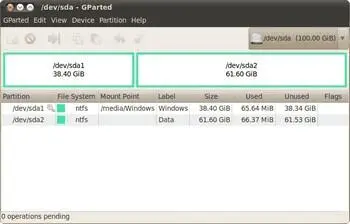 Рис 42 Интерфейс Gparted 44 Разметка диска для установки Ubuntu Сначала - фото 22