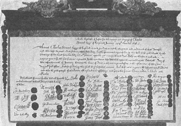 Смертный приговор Карлу I 1649 г Подписан 59 членами Высшего суда подпись - фото 37