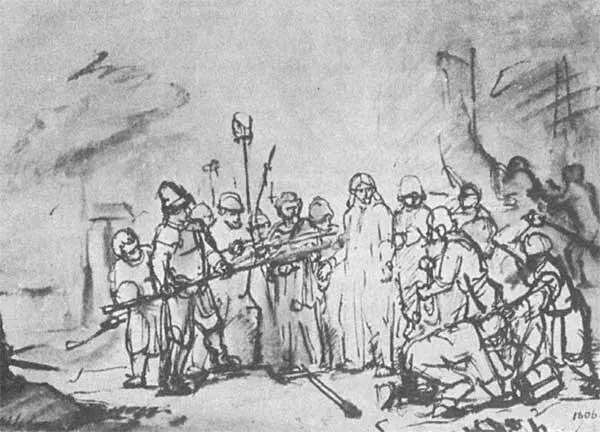 Арест Христа Рисунок Рембрандта Национальный музей Стокгольм Возвращение - фото 54