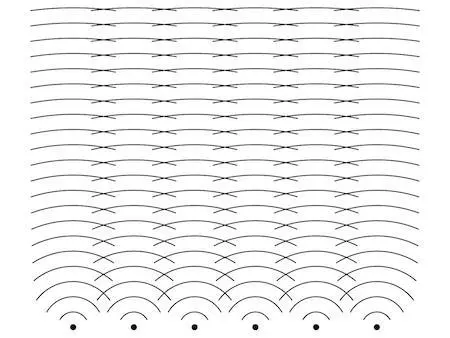 If we ask in what direction the wavefronts from all these sources will come - фото 3