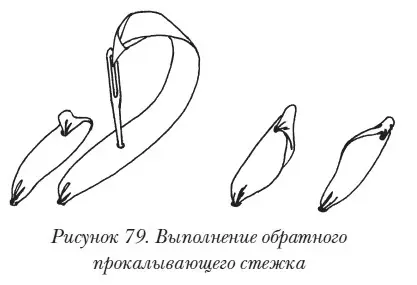 Обратный прокалывающий стежок перекрученный Этот стежок нужно выполнять так - фото 93