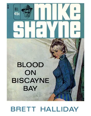 Brett Halliday Blood on Biscayne Bay обложка книги