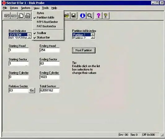 Рис 24 Disk Probe отображает таблицу разделов Рис 25 Disk Probe за - фото 11