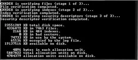 Рис 214 Утилита chkdsk за работой Известно много случаев когда chkdsk - фото 21