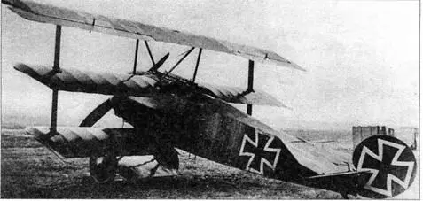 Dr15217 в марте 1918 г Fokker Dr1 Dr15217 seen in March 1918 Аэродром - фото 12