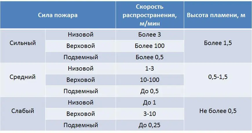 По площади охваченной огнём лесные пожары подразделяются на следующие классы - фото 83