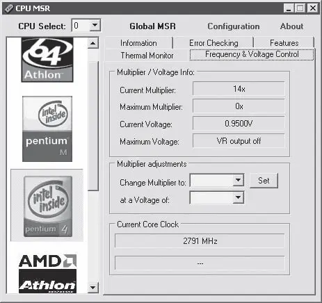 Рис 123Вкладка Frequency Voltage Control Управление частотой и питанием - фото 66
