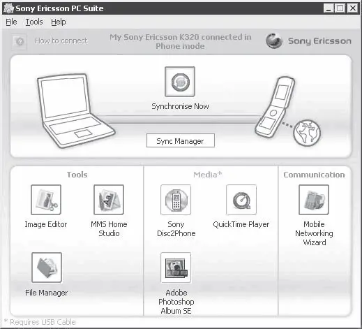 Рис 1416Стартовое окно программного обеспечения для телефонов Sony Ericsson - фото 123