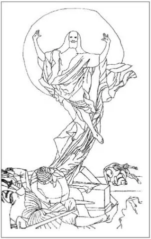 The Resurrection part of the Isenheim Altarpiece by Matthias Grünewald is a - фото 107