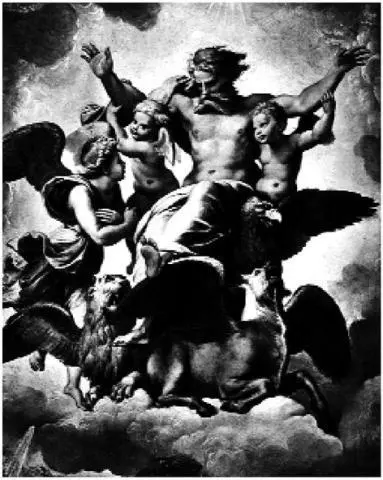The Four Cherubim in Ezekiels dream in Raphaels painting The combination of - фото 16