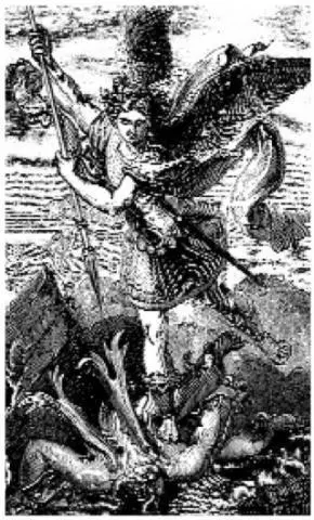 Here we see a sun gods battle against a snake or dragon in an engraving taken - фото 39