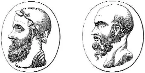 Gem carvings of Silenus and Socrates The death of Aeschylus carved on a gem - фото 97