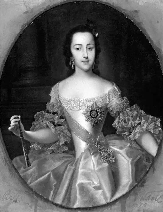 Великая княгиня Екатерина Алексеевна будущая Екатерина II в 16 лет Портрет - фото 1