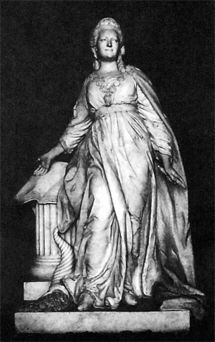 Екатерина II в образе богини Минервы 1789 г Ф Шубин Статуя исполнена по - фото 16