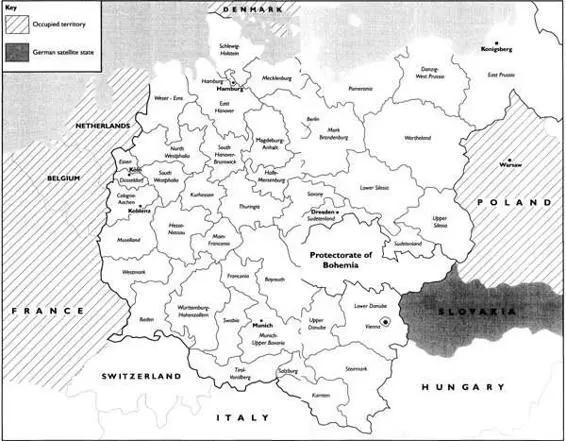 4 The German Reich of 1942 the Nazi Party Gaue 5 Nazi occupied Europe 6 - фото 4
