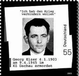 Sello alemán dedicado a Georg Elser en reconocimiento a su acción Elser - фото 19