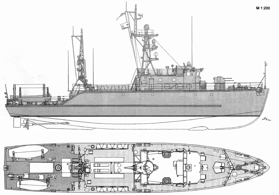 Рейдовый ТЩКводитель пр 1253В Продольный разрез рейдового ТЩКводителя пр - фото 42