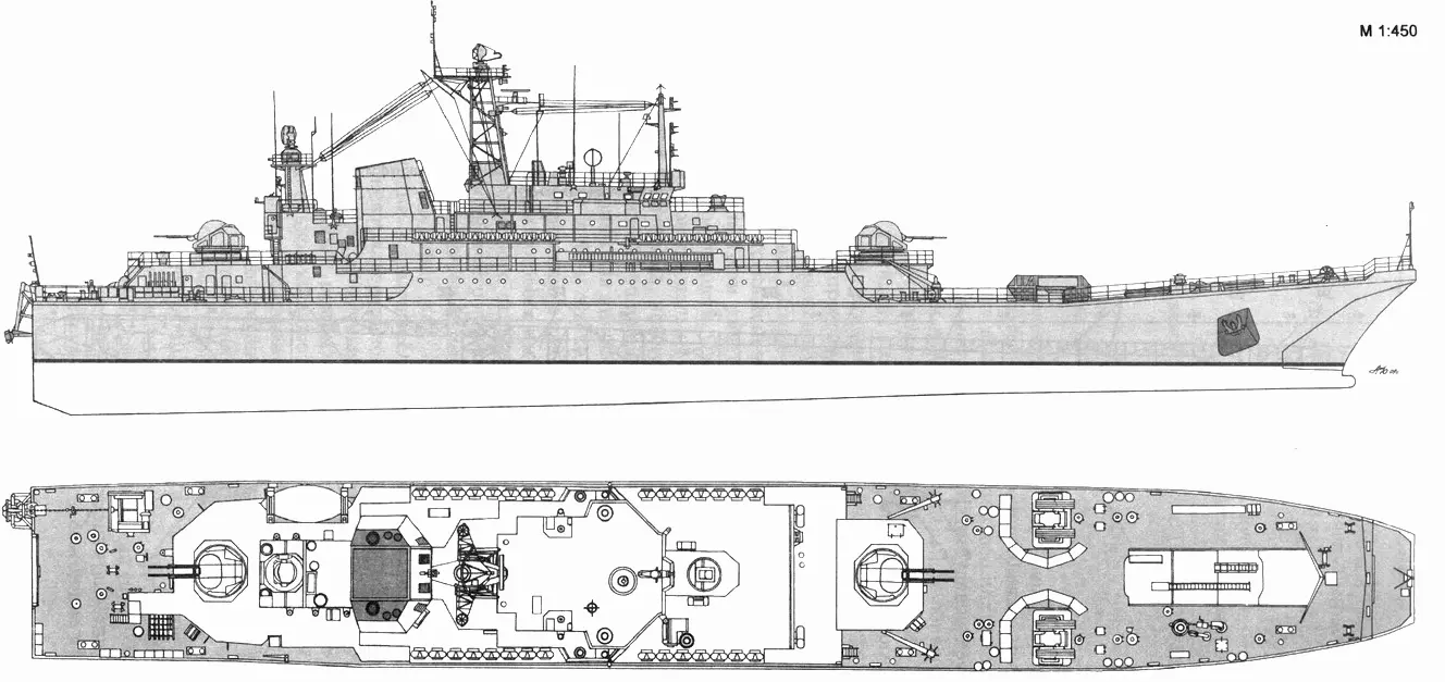 БДК пр 775 мод I Продольный разрез БДК пр 775 мод I 1 кормовое - фото 15