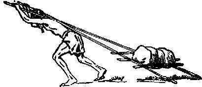 The Red Indians used to transport their teepees and equipment on a carrier made - фото 39