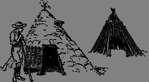 A Patrol hut may be made by placing slender trees together and by covering the - фото 67