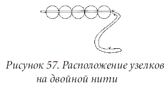 При работе с мелким бисером как правило используют одну нить В этом случае - фото 68