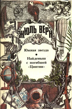 Жюль Верн Найденыш с погибшей «Цинтии» обложка книги