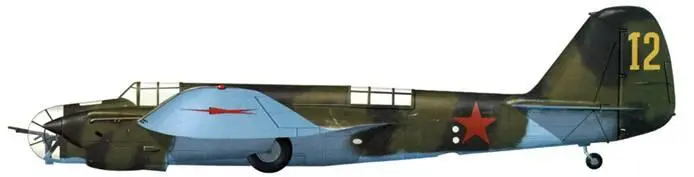 СБ 2М103А 12 желтый 94 бап экипаж Танатарова ЮгоЗападный фронт август - фото 26