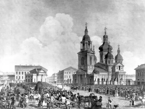 Вид Сенной площади Литография К П Беггрова с акварели А П Брюллова 1822 - фото 21
