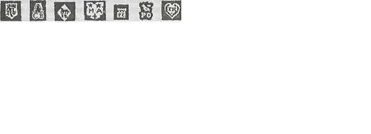 Таких страниц с отштампованными знаками разной формы было много квадратных или - фото 1