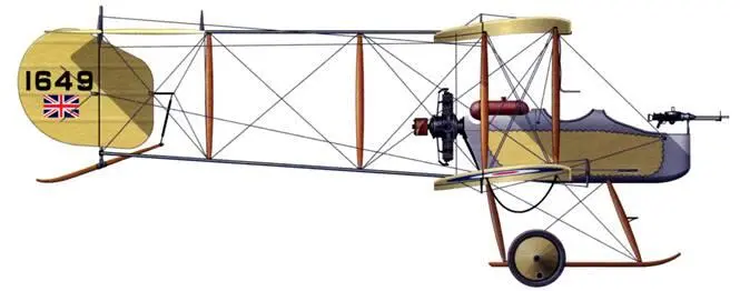 Виккерс FB5 1649 Персональная машина капитана Риса в июлеоктябре 1915 г - фото 32