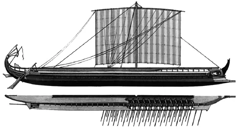 Древнегреческая трирема Самые главные исторические произведения древних греков - фото 1